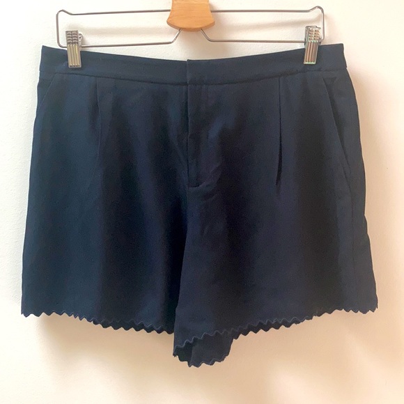 NWT Club Monaco Navy April Soft Scallop Short - Picture 2 of 6
